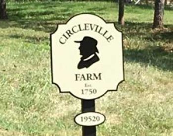 family farm sign