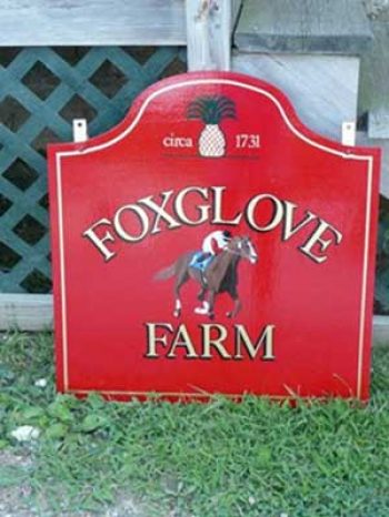 horse farm sign