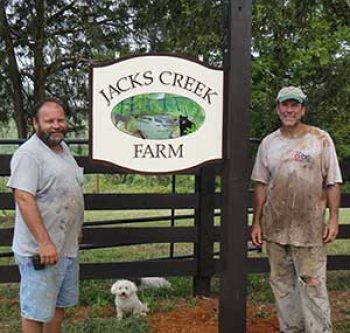 hand made farm sign